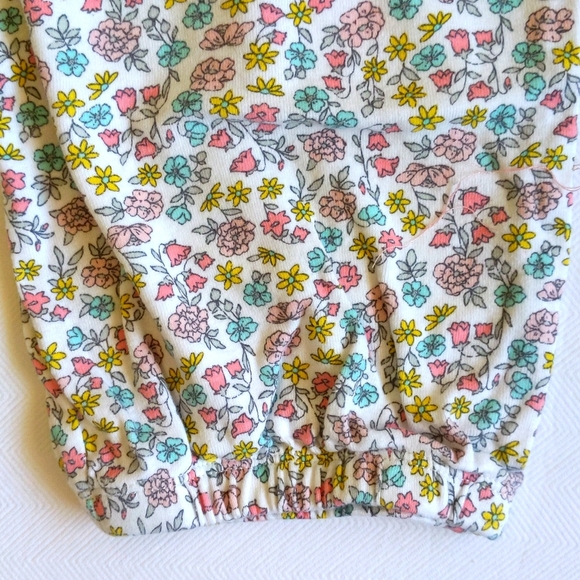 carter's newborn baby girl floral night gown & matching bodysuit diaper shirt - Picture 7 of 9